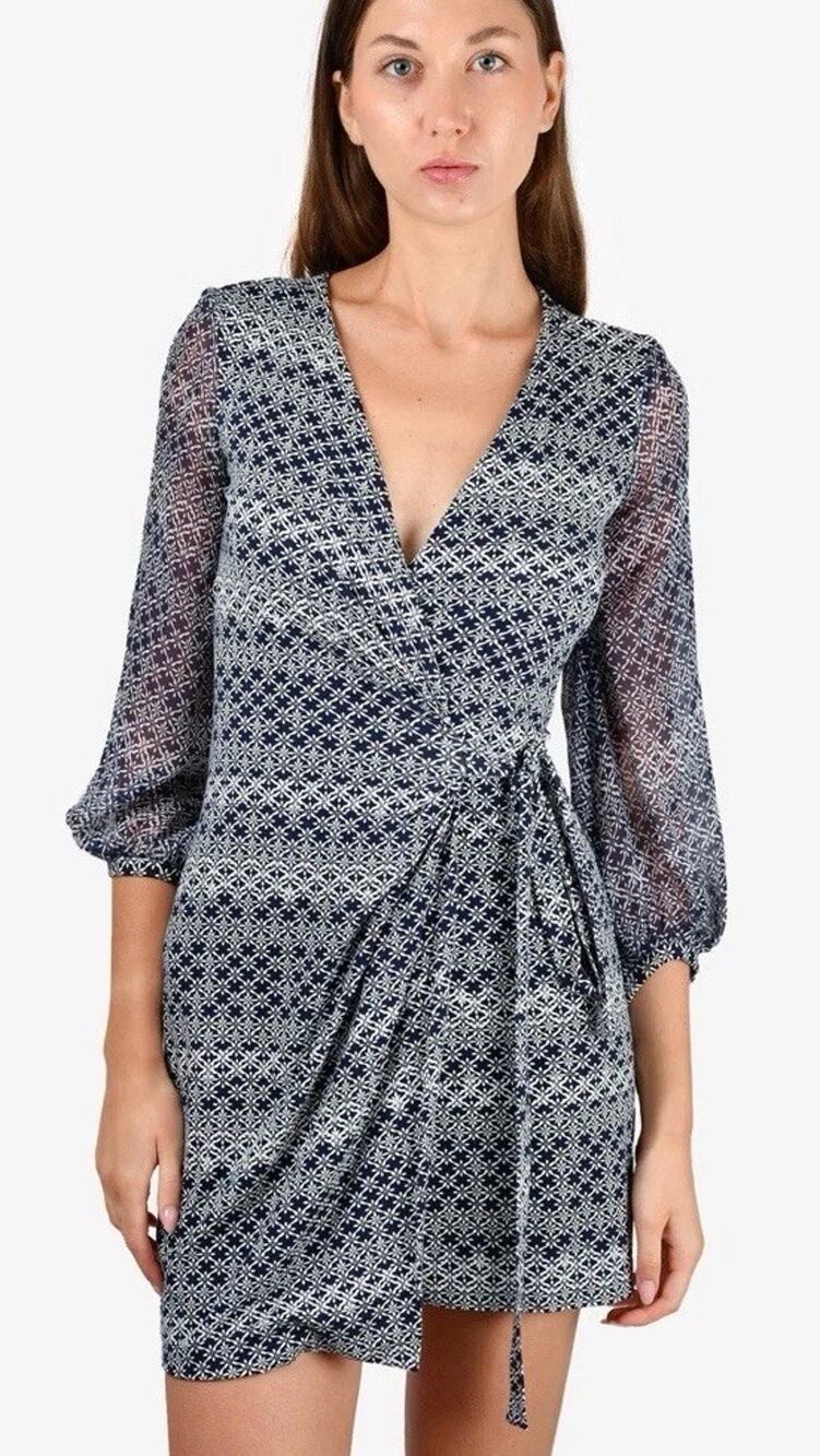 Diane Von Furstenberg Womens 10 Sigourney Wrap Dress